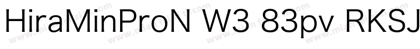 HiraMinProN W3 83pv RKSJ H字体转换